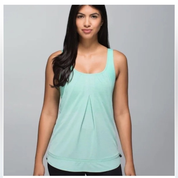 Lululemon-  Run Times Tank Heathered Toothpaste / Toothpaste - Picture 2 of 10